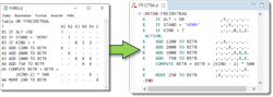 Automated transfer from VORELLE to DETAB