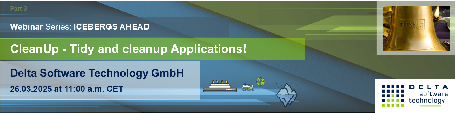 Webinar 'ICEBERGS AHEAD: DISCOVER - (re)understand applications' on 26.03.2025