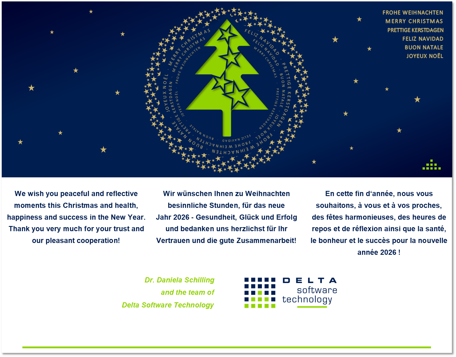 Season's Greetings from Delta Software Technology